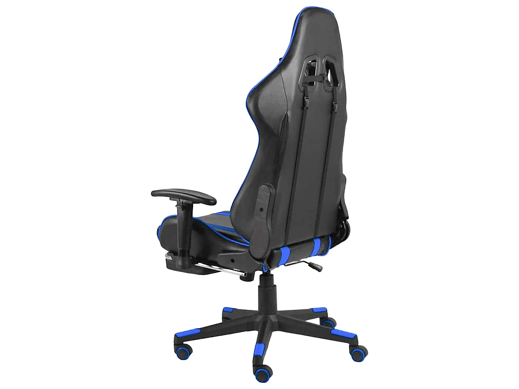 Chaise de jeu pivotante avec repose-pied Bleu PVC