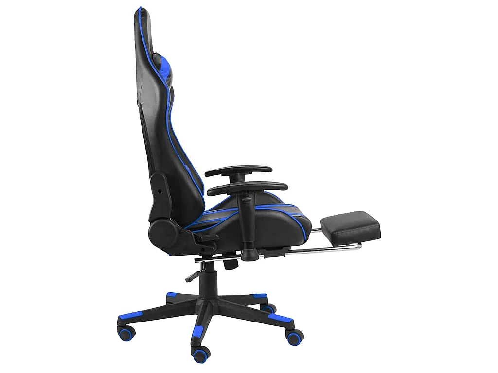 Chaise de jeu pivotante avec repose-pied Bleu PVC
