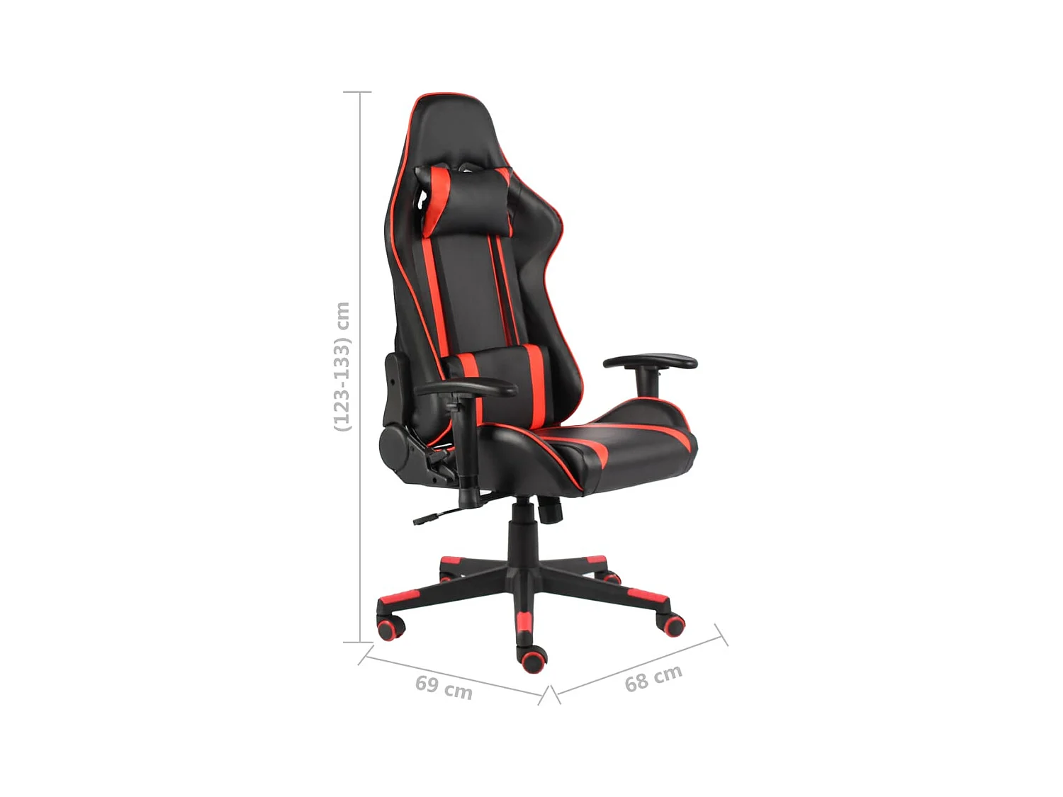 Chaise de jeu pivotante Rouge PVC