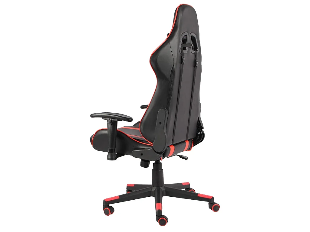 Sedia da Gaming Girevole Rossa in PVC