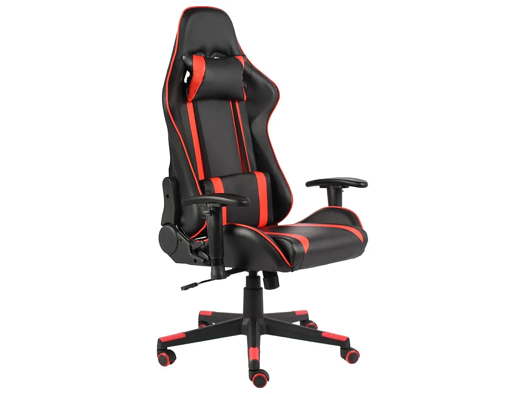 Sedia da Gaming Girevole Rossa in PVC
