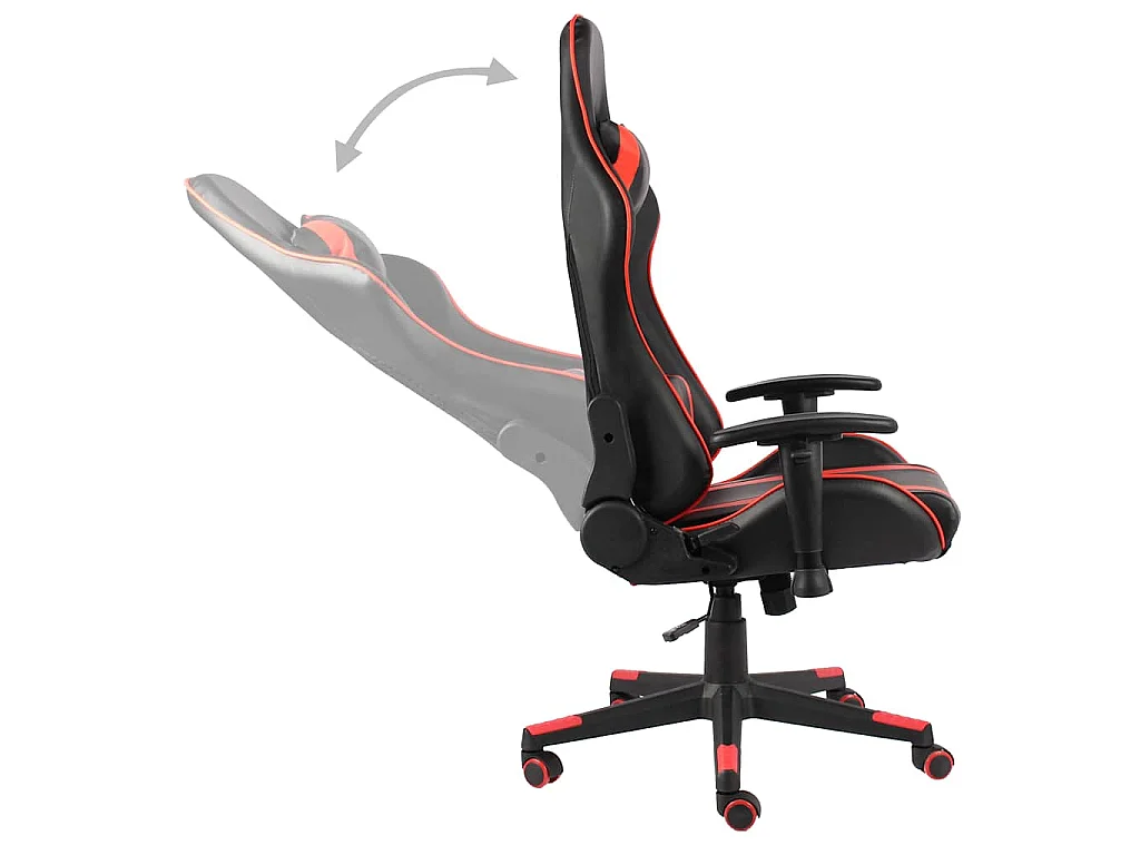 Gaming-Stuhl Drehbar Rot PVC