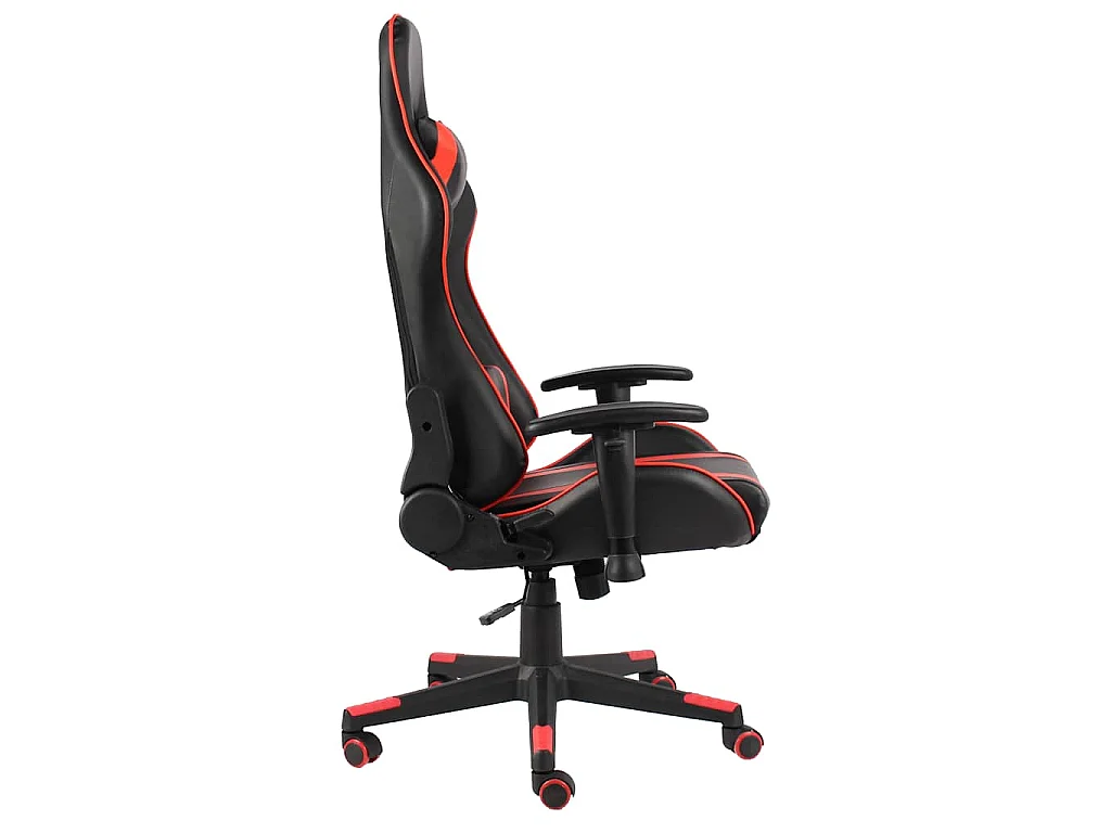 Sedia da Gaming Girevole Rossa in PVC