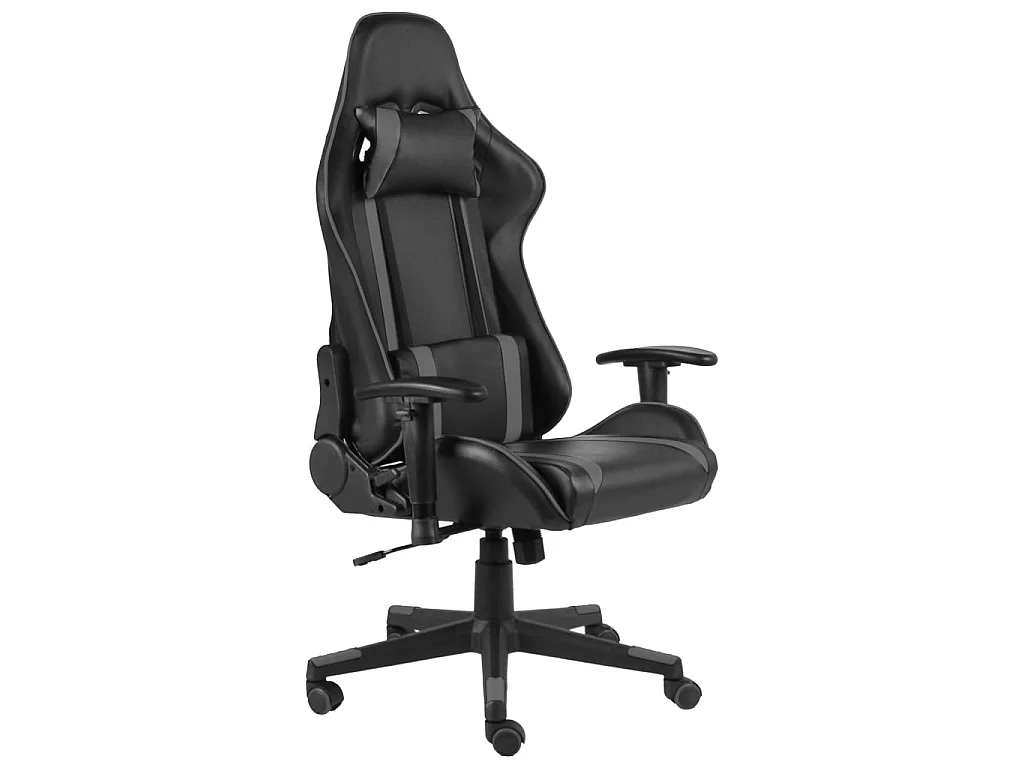 Gaming-Stuhl Drehbar Grau PVC