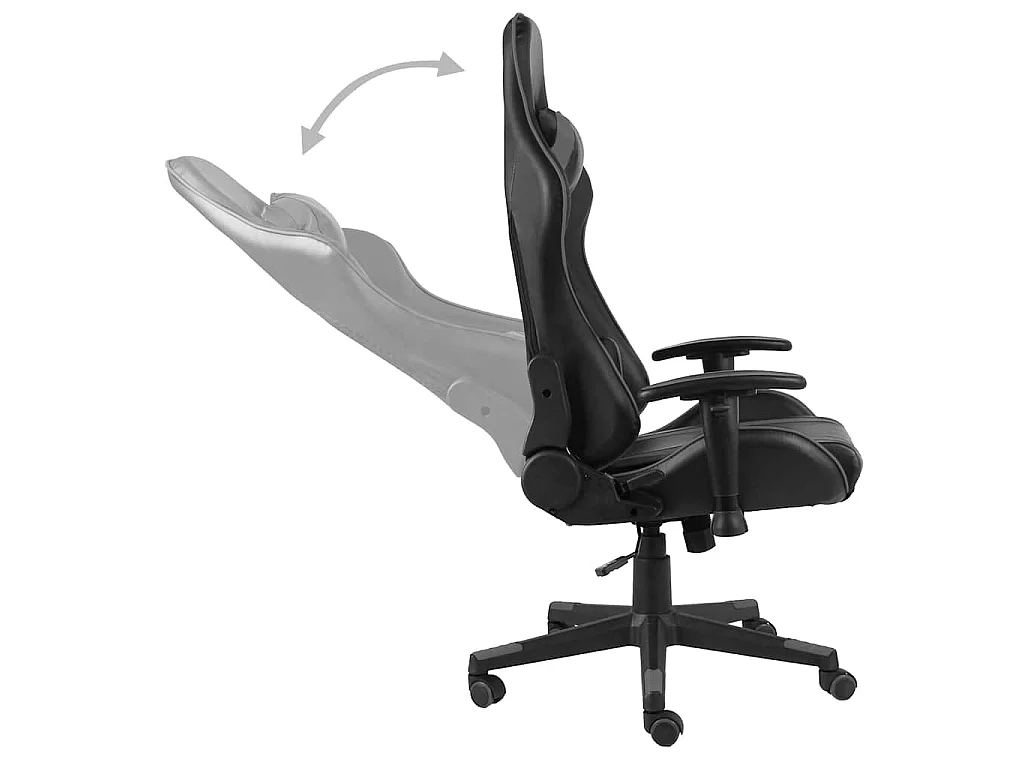 Gaming-Stuhl Drehbar Grau PVC