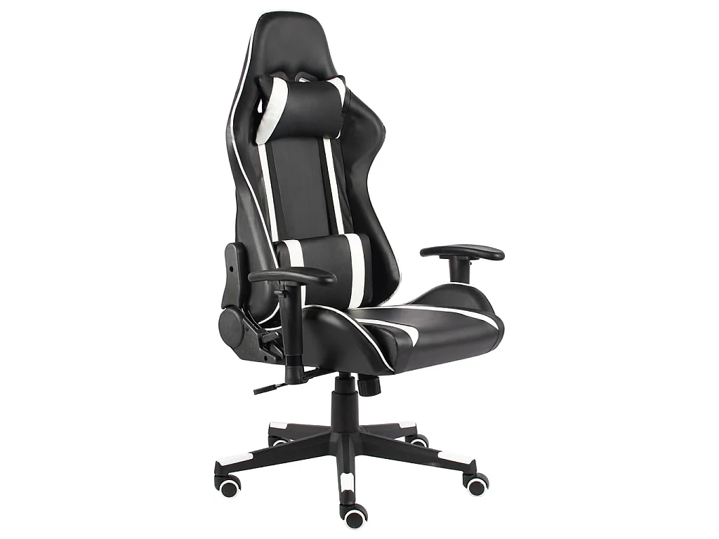 Sedia da Gaming Girevole Bianca in PVC