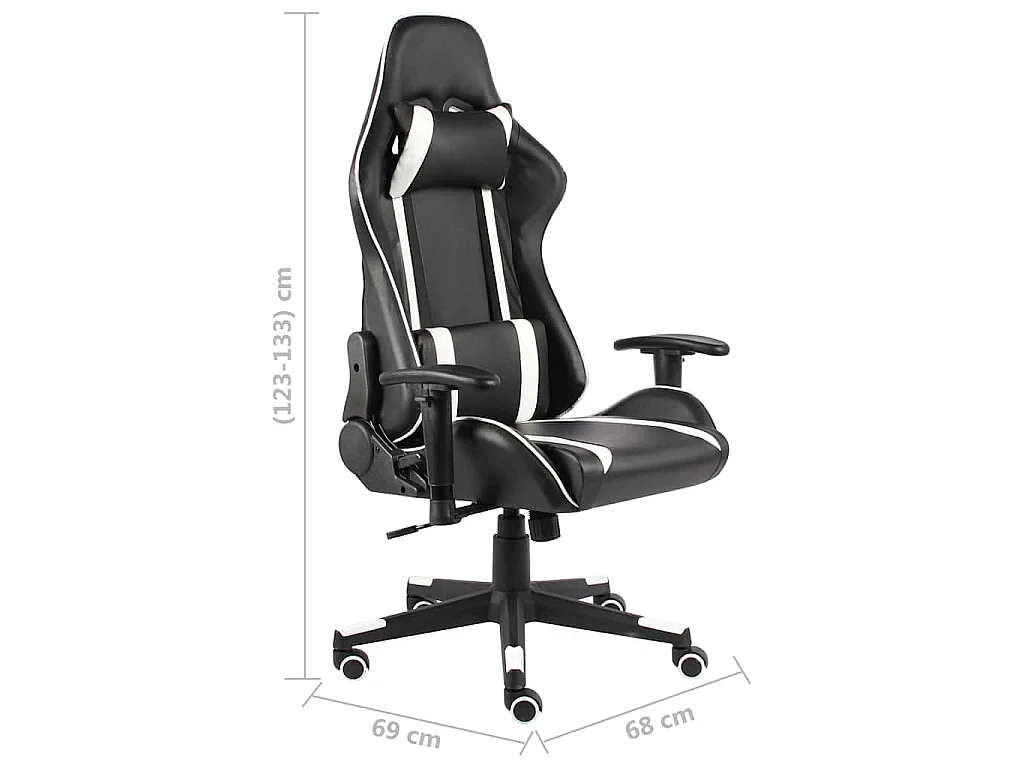Chaise de jeu pivotante Blanc PVC