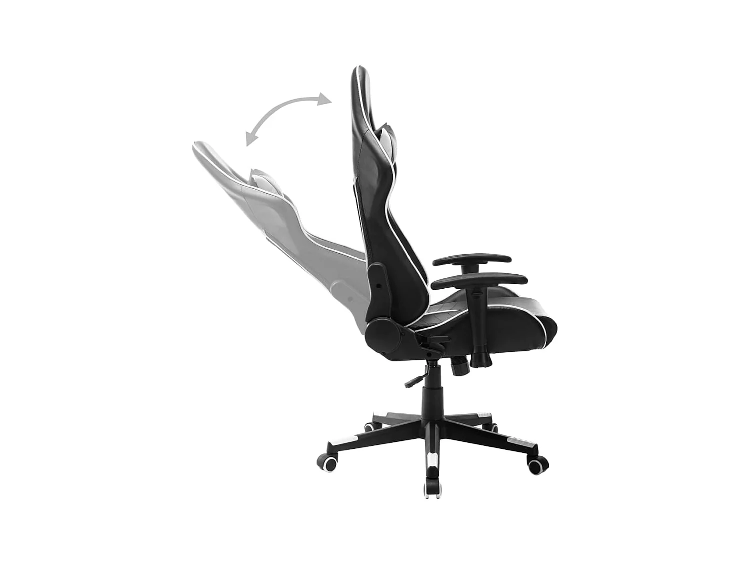 Chaise de jeu Noir et blanc Cuir artificiel