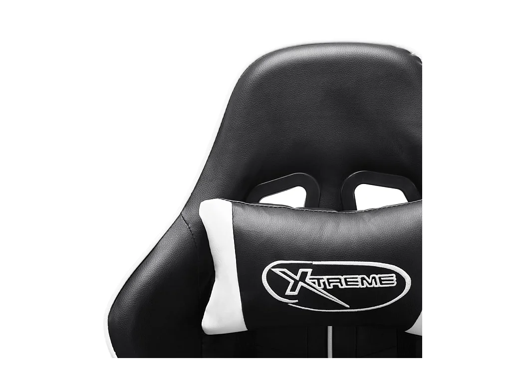 Chaise de jeu Noir et blanc Cuir artificiel