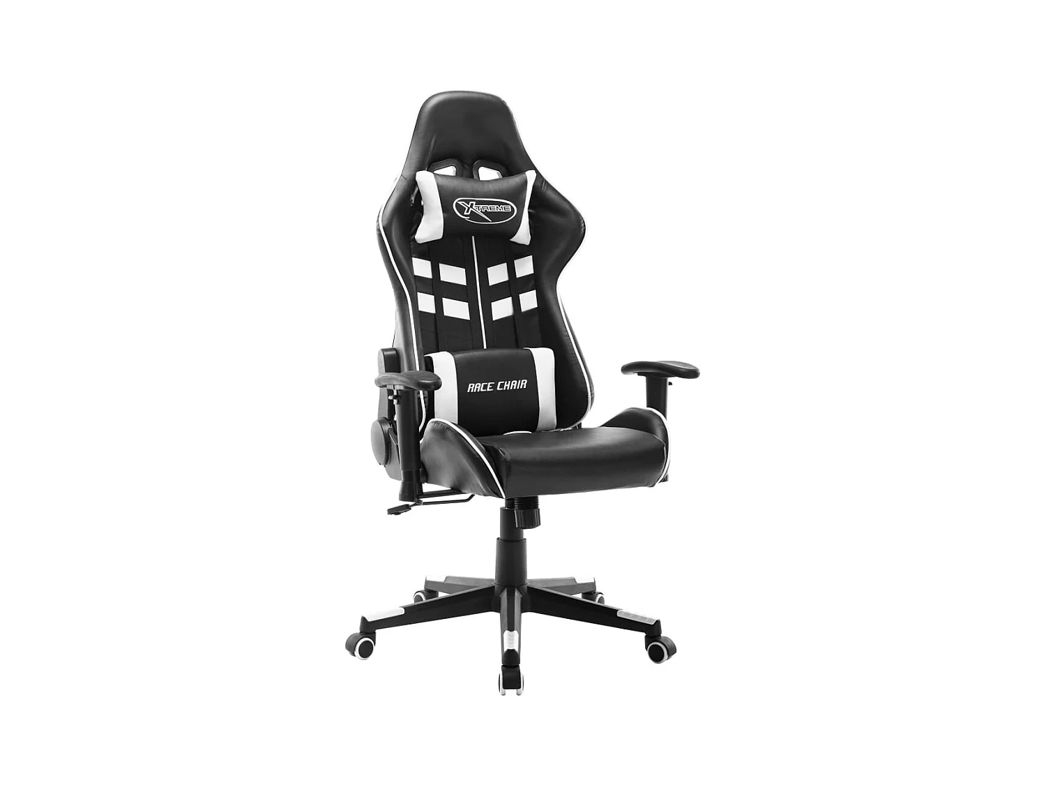 Chaise de jeu Noir et blanc Cuir artificiel
