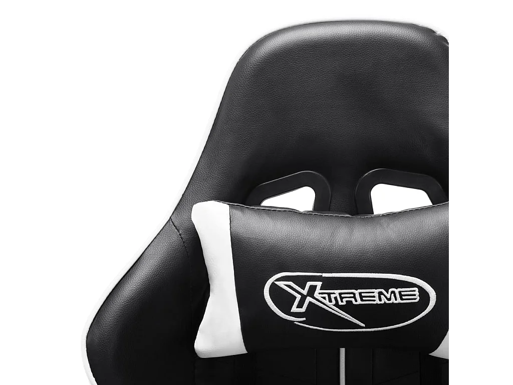 Chaise de jeu Noir et blanc Cuir artificiel