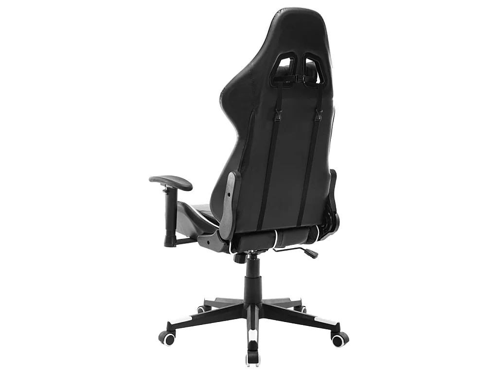 Gamestoel kunstleer zwart en wit