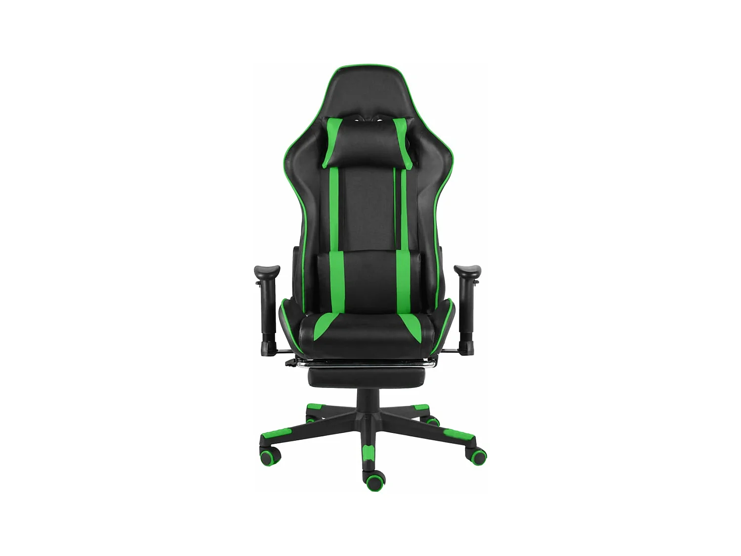 Chaise de jeu pivotante avec repose-pied Vert PVC