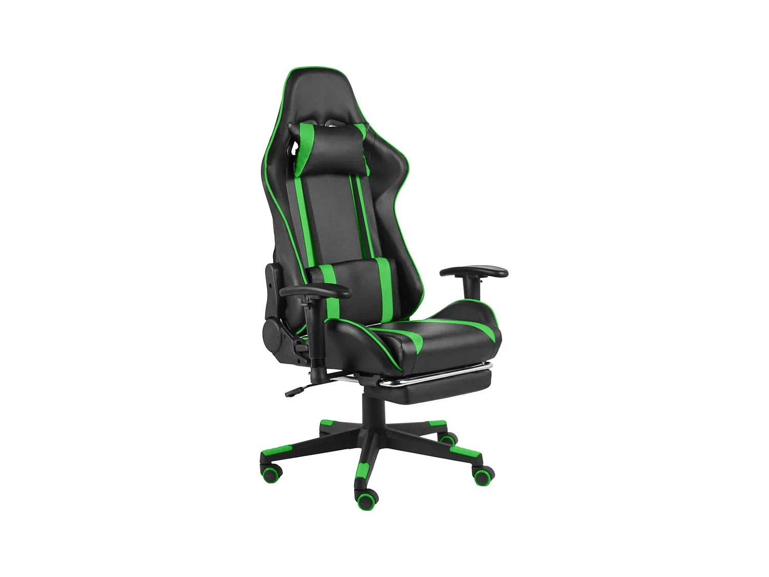 Chaise de jeu pivotante avec repose-pied Vert PVC