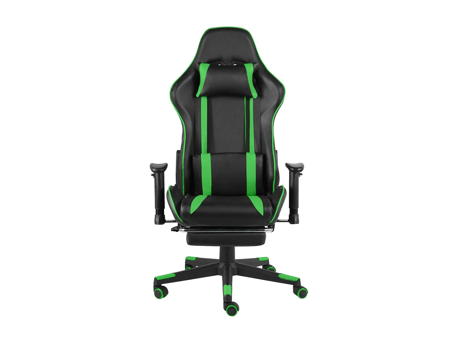 Gaming-Stuhl mit Fußstütze Drehbar Grün PVC