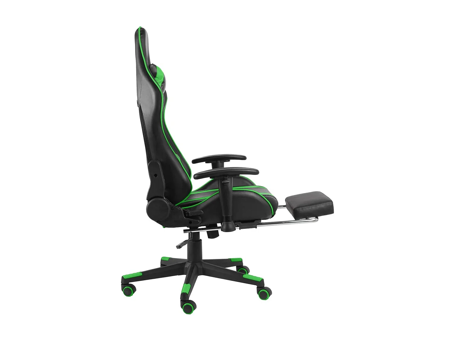 Gaming-Stuhl mit Fußstütze Drehbar Grün PVC