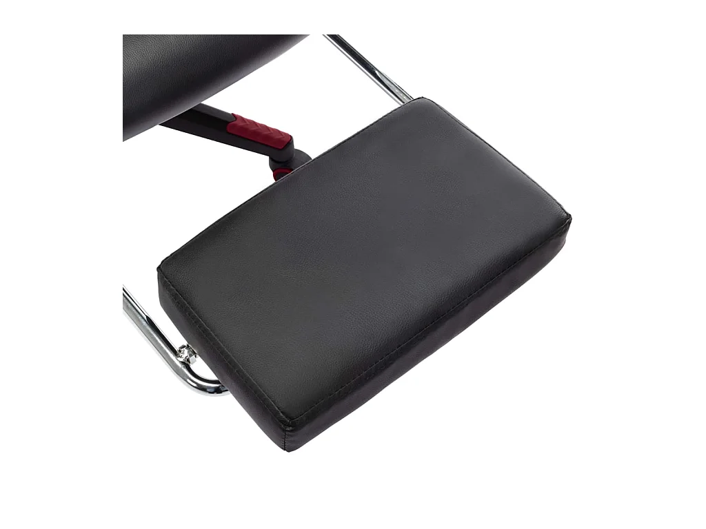 Chaise de jeu avec repose-pied Noir et bordeaux Cuir artificiel