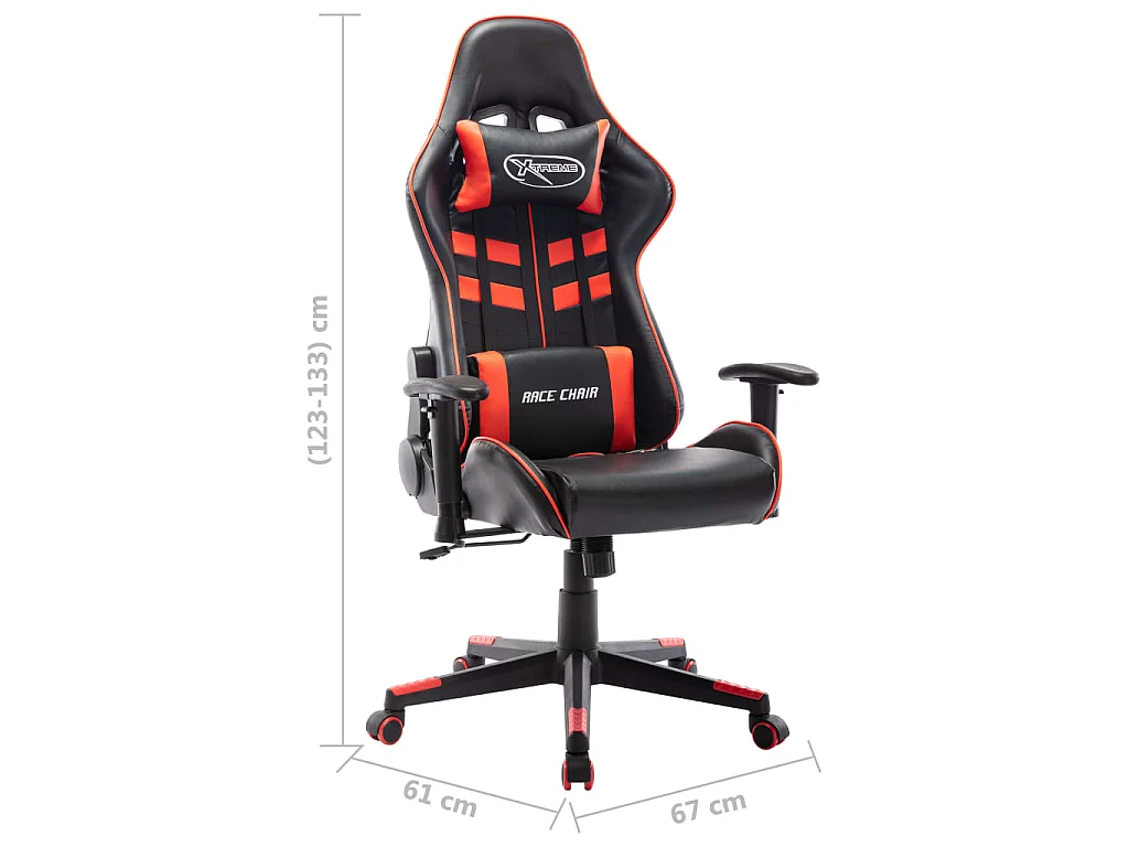Sedia da Gaming Rossa e Nera in Similpelle