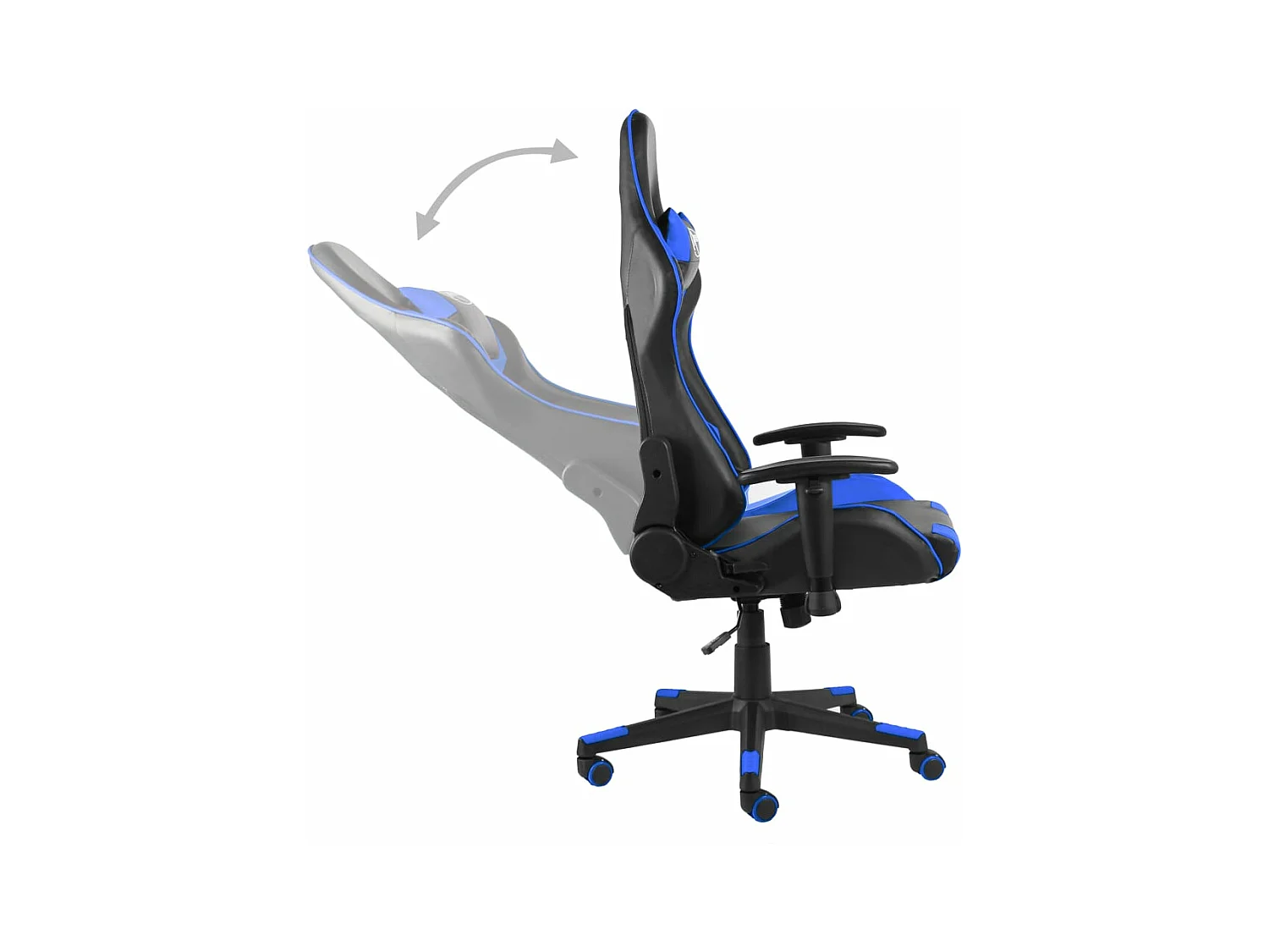 Gaming-Stuhl Drehbar Blau PVC