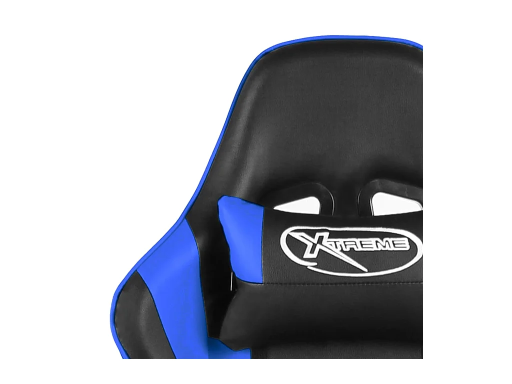 Gaming-Stuhl Drehbar Blau PVC