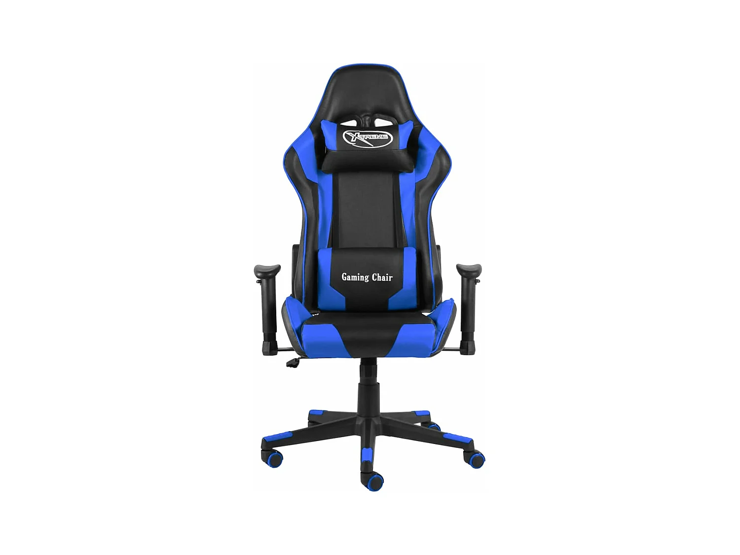 Gamestoel draaibaar PVC blauw