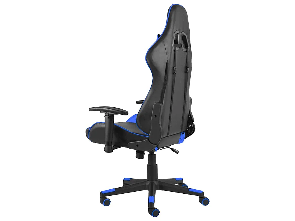 Gamestoel draaibaar PVC blauw