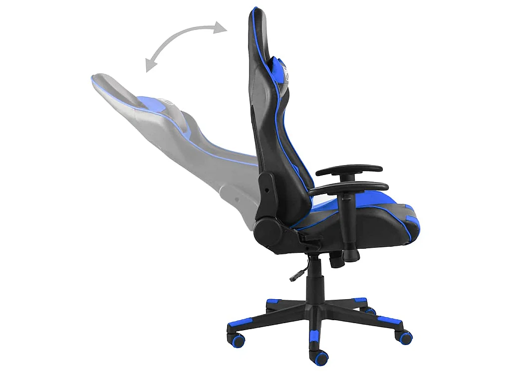 Gamestoel draaibaar PVC blauw