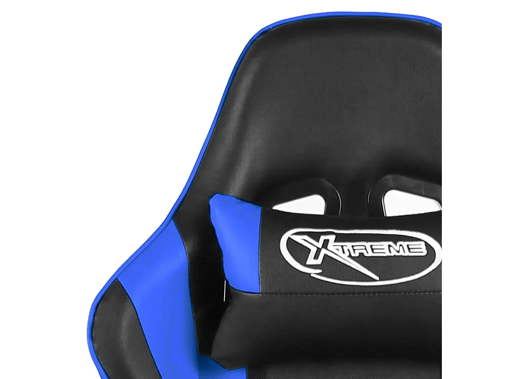 Gamestoel draaibaar PVC blauw