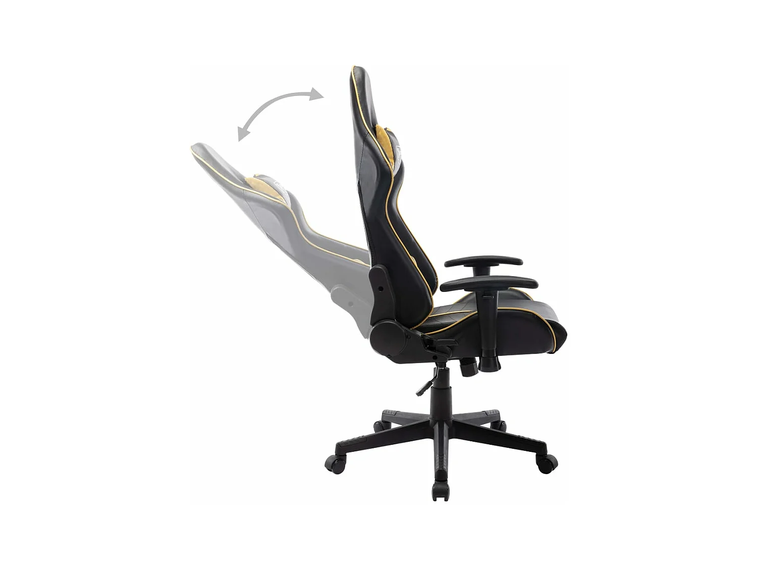 Chaise de jeu Noir et doré Cuir artificiel