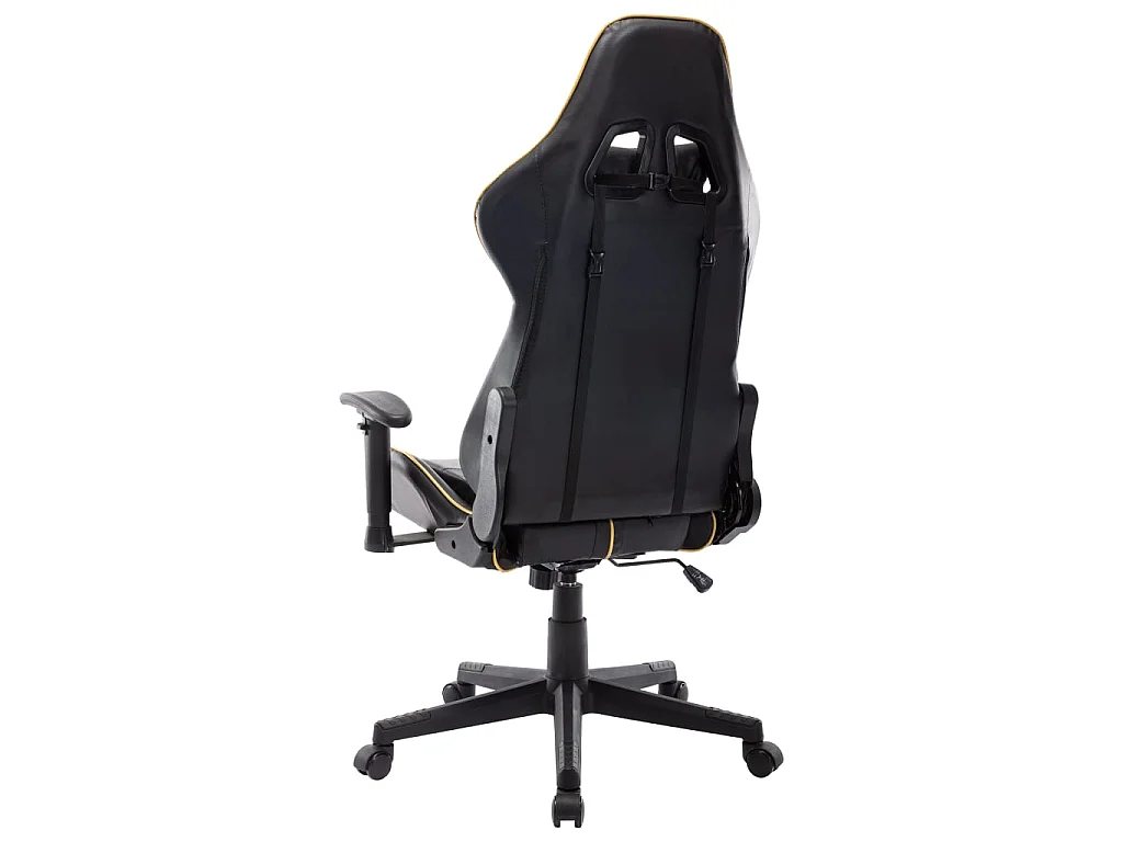 Chaise de jeu Noir et doré Cuir artificiel
