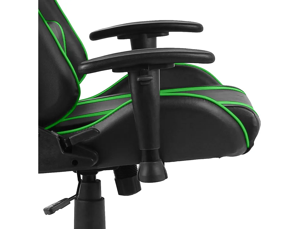 Sedia da Gaming Girevole Verde in PVC
