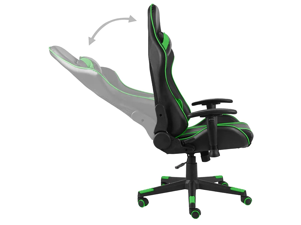 Gamestoel draaibaar PVC groen