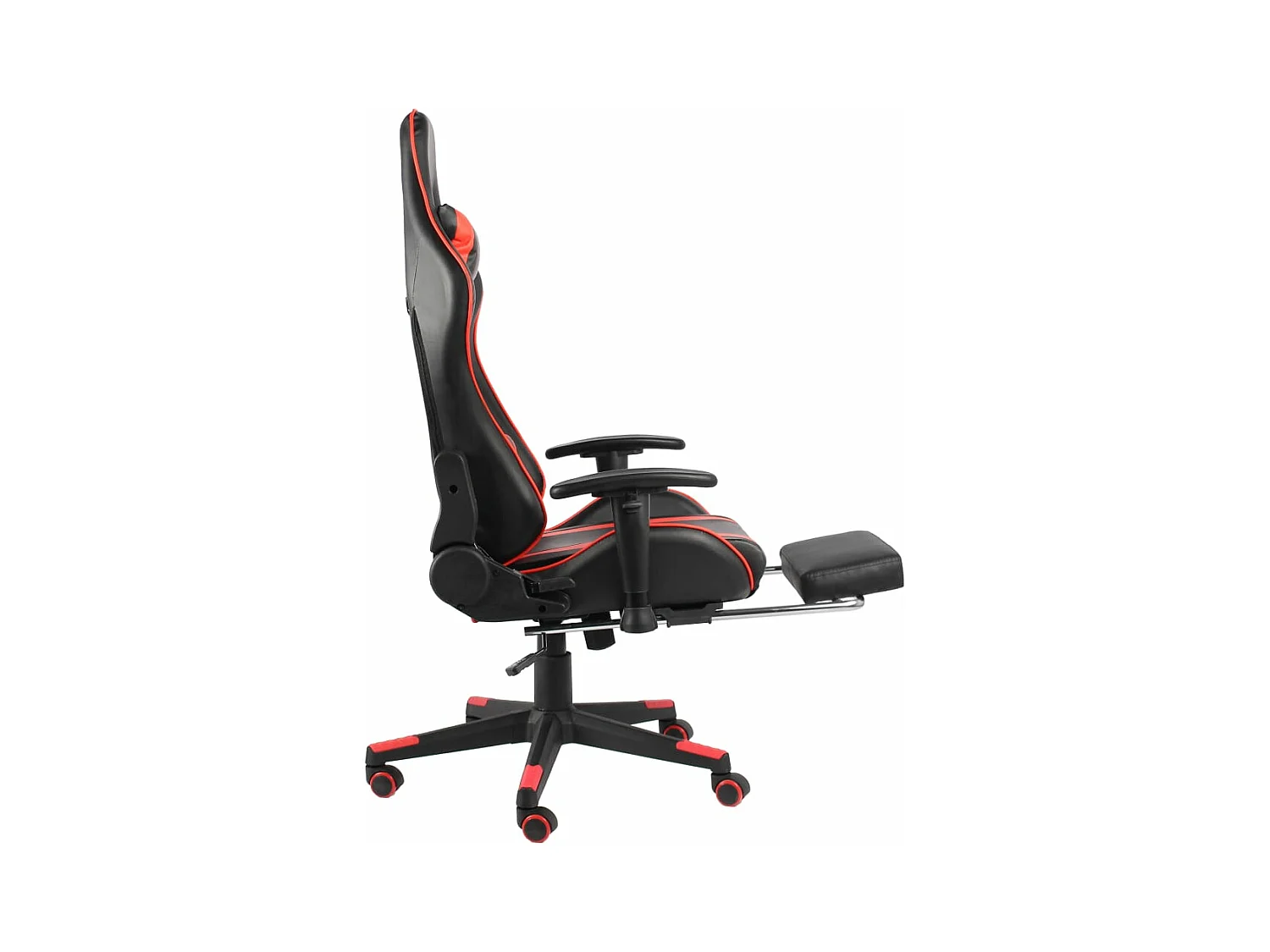 Chaise de jeu pivotante avec repose-pied Rouge PVC