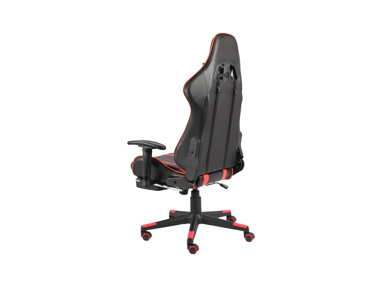 Chaise de jeu pivotante avec repose-pied Rouge PVC