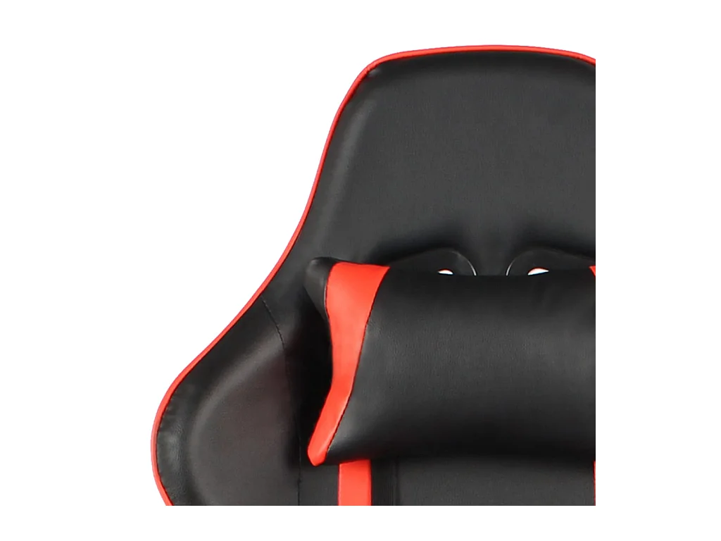 Chaise de jeu pivotante avec repose-pied Rouge PVC
