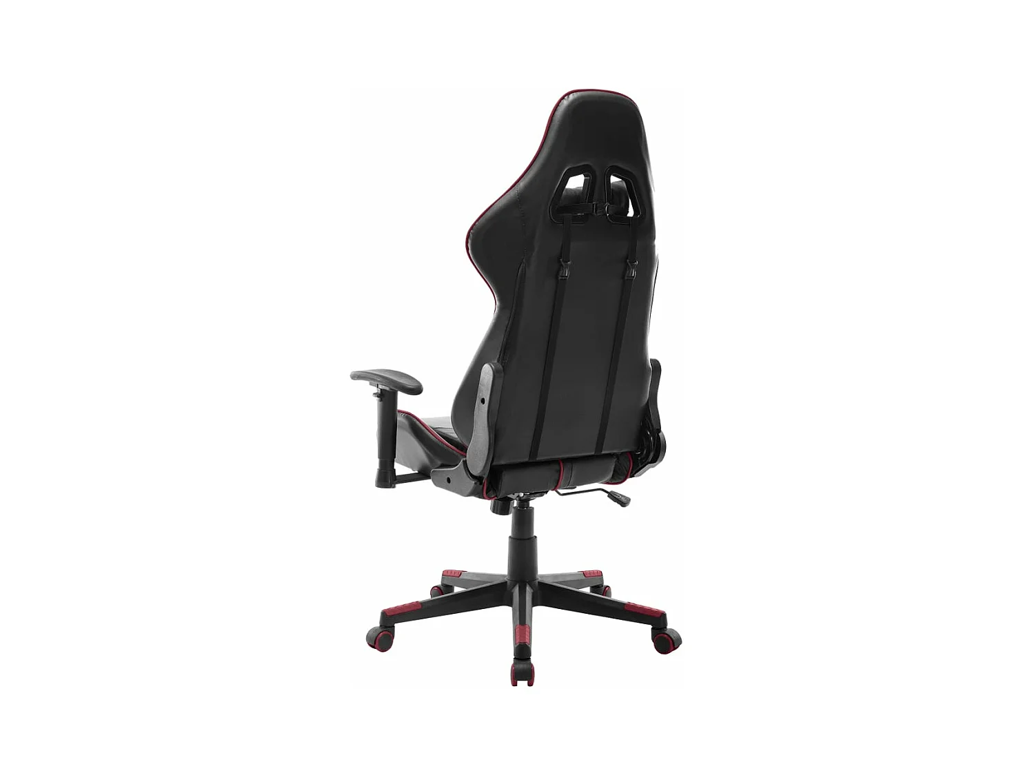 Chaise de jeu Noir et rouge bordeaux Cuir artificiel