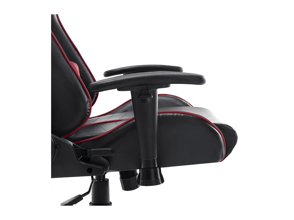 Chaise de jeu Noir et rouge bordeaux Cuir artificiel