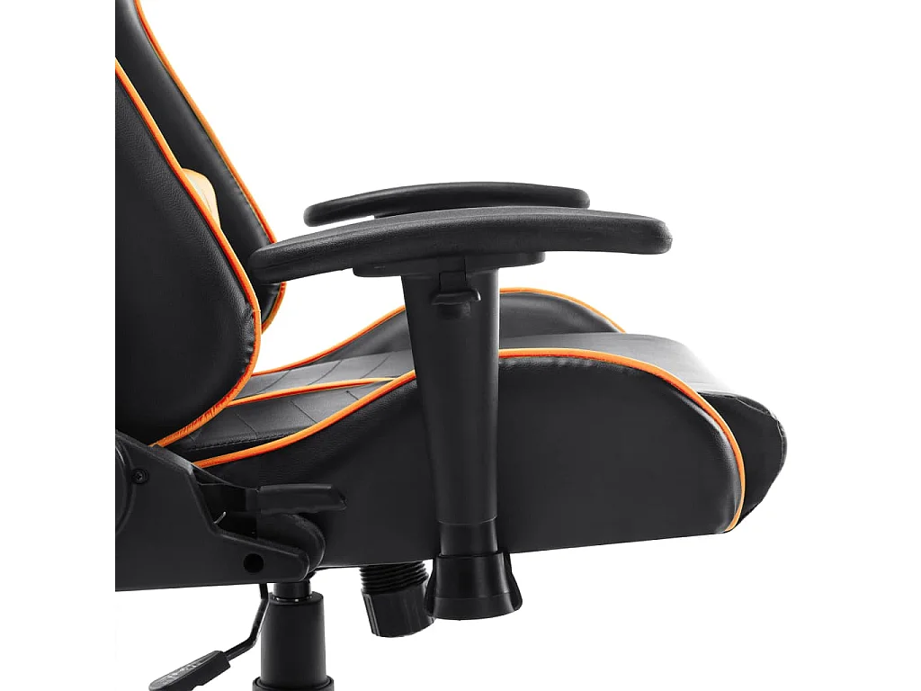 Sedia da Gaming Nera e Arancione in Similpelle