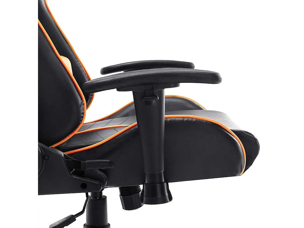 Gamestoel kunstleer zwart en oranje