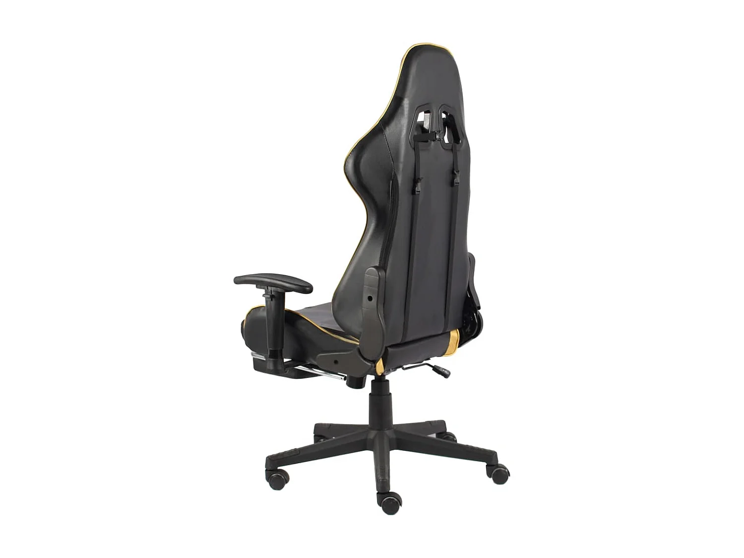 Gaming-Stuhl mit Fußstütze Drehbar Golden PVC