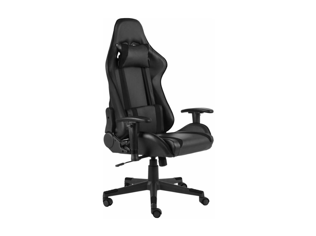 Silla gaming giratoria PVC negro