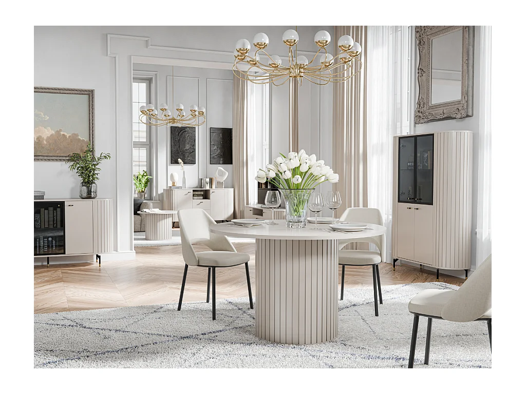 Mesa de jantar AMBIHOME ZANE 09 - Caxemira, extensível 120 a 160cm