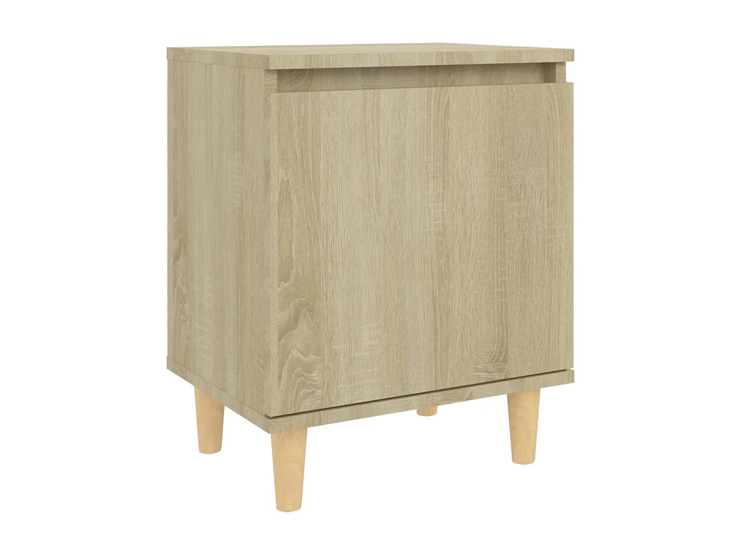 Tables de chevet pieds en bois 2 pcs Chêne sonoma 40x30x50 cm