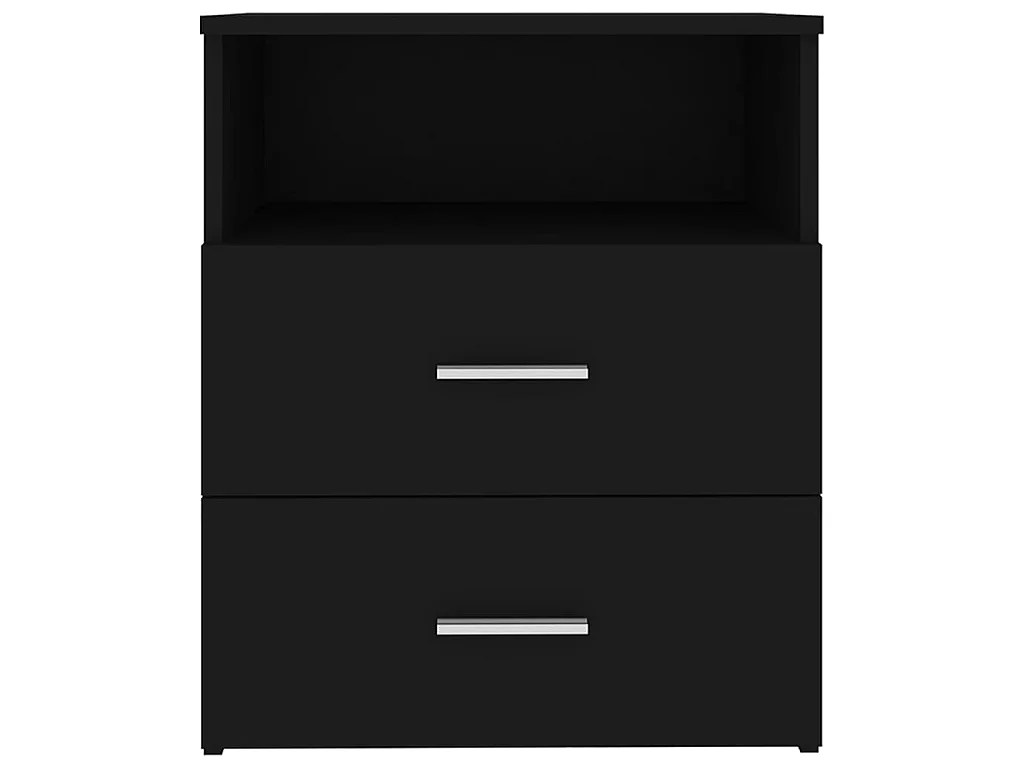 Nachttische 2 Stk. Schwarz 50x32x60 cm
