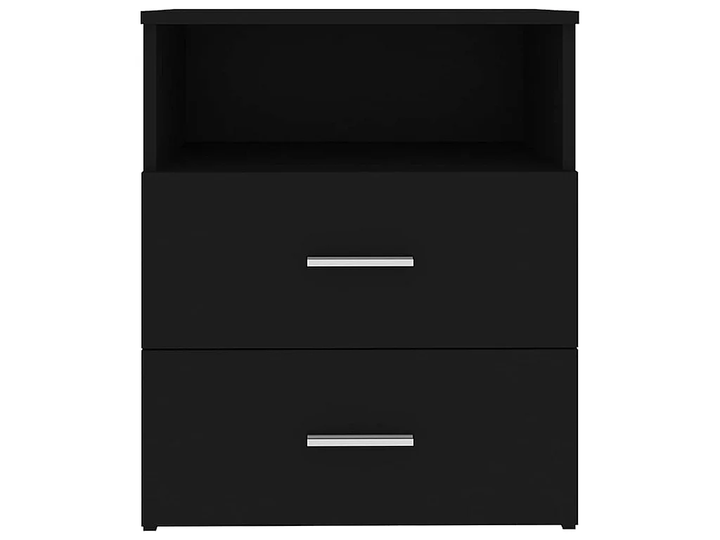 Nachttische 2 Stk. Schwarz 50x32x60 cm