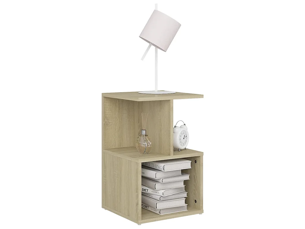 Tables de chevet 2pcs Chêne sonoma 35x35x55cm bois d'ingénierie