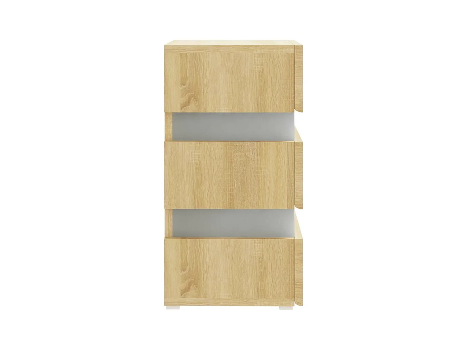 Table de chevet à LED chêne sonoma 45x35x67cm bois d'ingénierie