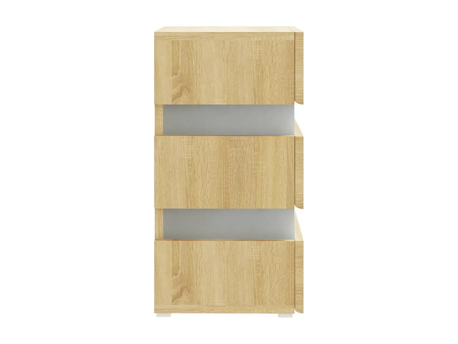 Comodino con Luci LED Sonoma 45x35x67 cm in Legno Multistrato