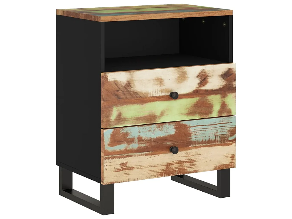 Nachttisch 50x33x62 cm Altholz Massiv & Holzwerkstoff