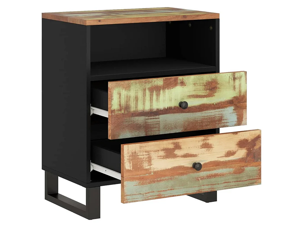 Nachttisch 50x33x62 cm Altholz Massiv & Holzwerkstoff